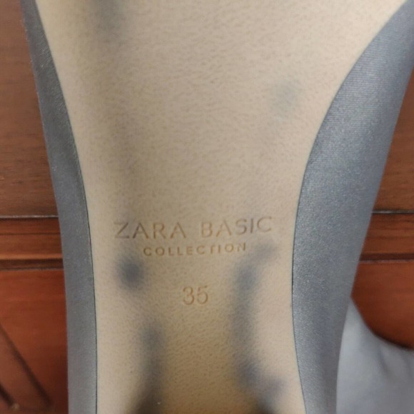 Grey Platform Block Ankle Heels Size 7.5 Zara... | Depop Zara Basic Collection Women\'s Boots Silver Ankle Block Hill Size EU 35
